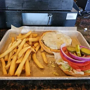 Bogey burger  and freedom fries
