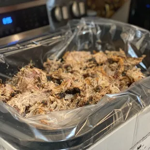 Pulled pork was my personal favorite.  Eaten on a slider bun with coleslaw and BBQ sauce.