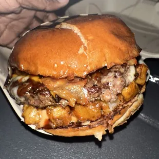 Western ranch bacon burger
