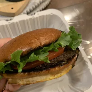 Plain hamburger for me