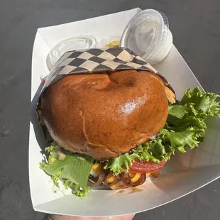 Single hamburger