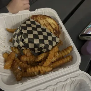 Grilled cheese and fries for kiddos