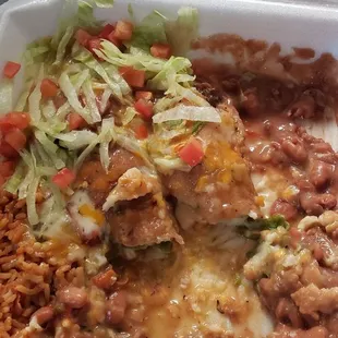 Green Chili relleno plate
