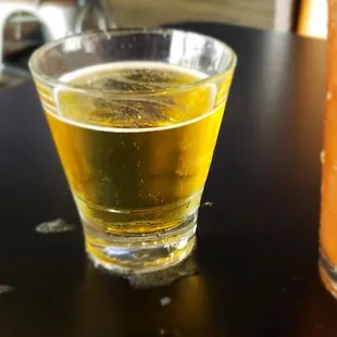 The chaser was crisp and cold