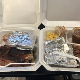 2 meat combo meal. Ribs n brisket
