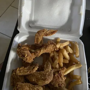 Chicken and fries