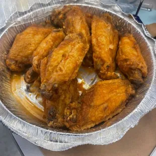 Dry Buffalo wings, which I order  extra   with extra Sauce this  is what I received in which I did complained all what I got is a oh well