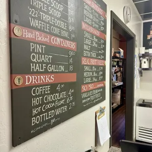 Some of the menu as of August 2024