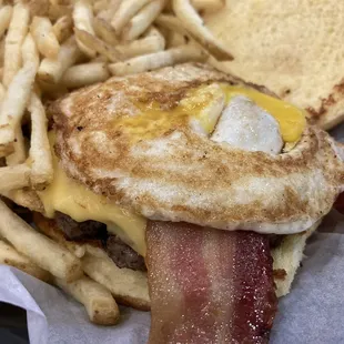 Breakfast burger