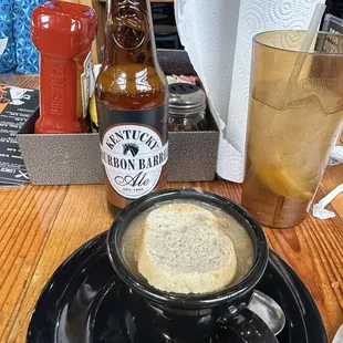 Soup of the day Hoppin John and a Kentucky Bourbon Ale