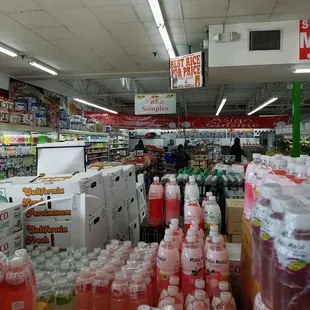 a grocery store filled with drinks