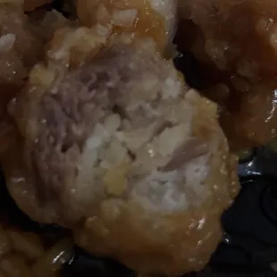 At least this nugget had something resembling chicken in it.
