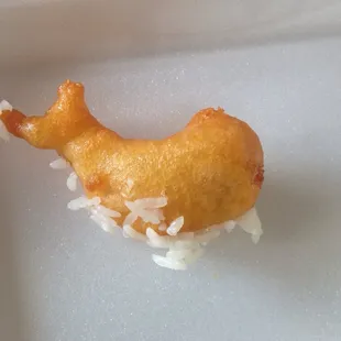 Chicken nugget whale I got with sweet n&apos; sour chicken...it&apos;s like the Jesus toast or whatever...but cooler.