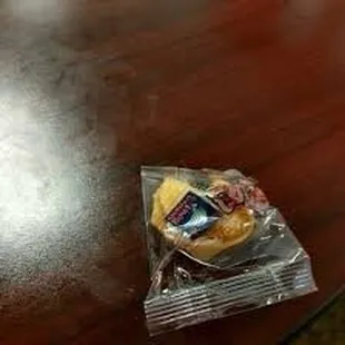 a bag of snacks on a table