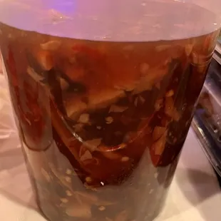 12. Hot and Sour Soup Side view of the container so you can see all the goodies inside. Perfectly seasoned and so good!