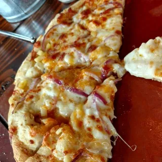 Loaded Baked Potato "LBP" - Creamy Ranch Sauce, Buttery Potato, Bacon, Cheddar Cheese, Green Onion, Mozzarella