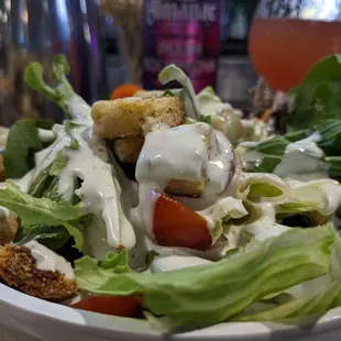 Side salad with ranch