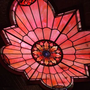a stained glass flower