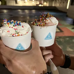 My ice cream: crack seed Almond cookie / strawberry Sprinkles (instead of li-hing powder)
