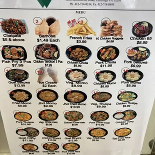 Menu ...