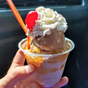 Butterscotch sundae.