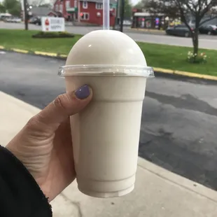 Lactose free - coconut banana mango milkshake