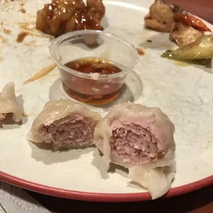 Raw pork dumpling!