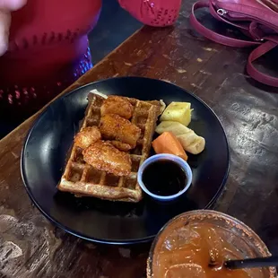 Chicken and waffles