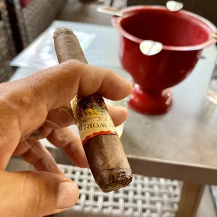 Cigar smoking on the Patio