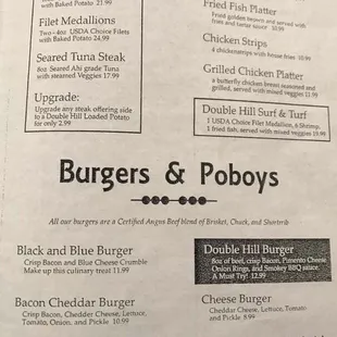 the menu