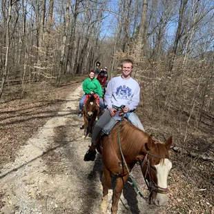 Sarah stopped to take our picture along the trail.