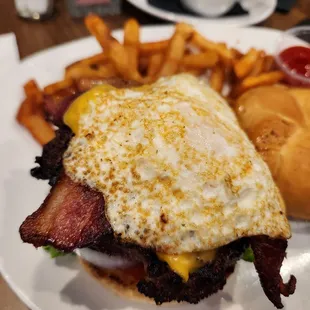 Double Nickel burger and fries