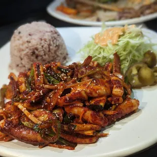 a plate of food on a table