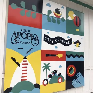 Cute sign on the outside.