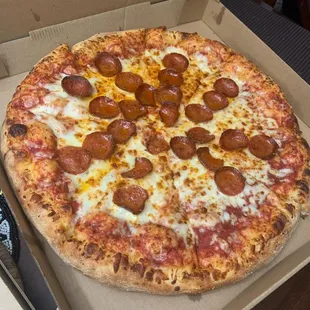 a pepperoni pizza