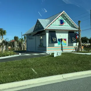 Small and cute with a drive-thru
