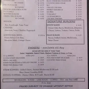Menu Page Two