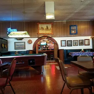 a pool table and billiards