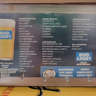 Beer selection.