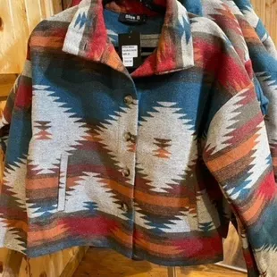 a pendleton jacket on display