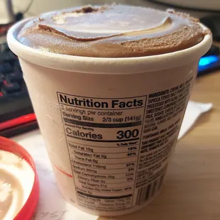 a close up of a cup of ice cream