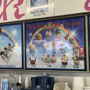 Menu as of March 2024