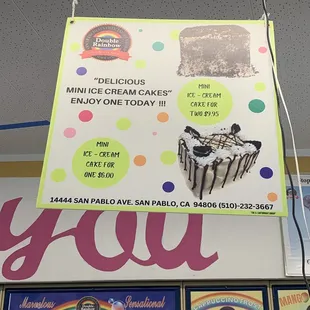 Menu as of March 2024