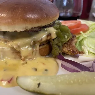 Chicken &amp; Green Chili Sandwich