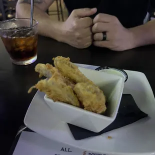 Happy hour fried pickles