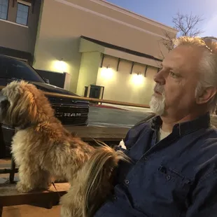 a man and his dog