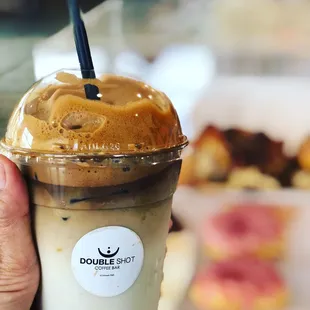 Latte  coffee cold foam