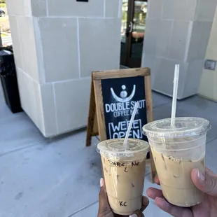 Iced toffee nut latte &amp; lavender latte $15 *shocked*