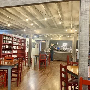 two people in a coffee shop