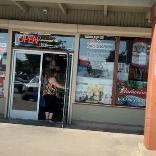 outside